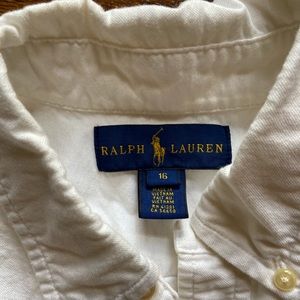 POLO WHITE BUTTON UP DRESS SHIRT